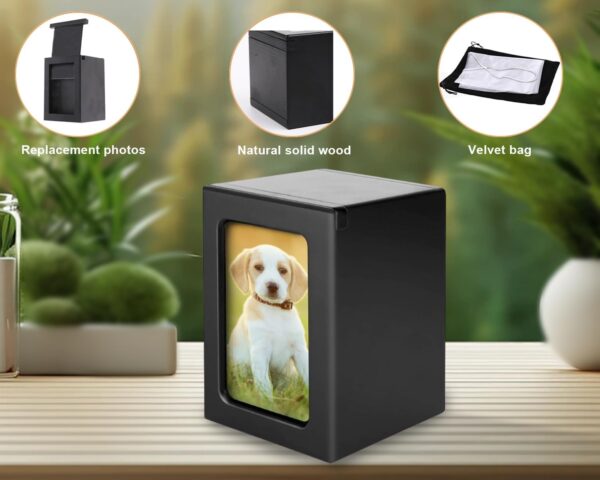 Dog Urn for Ashes,pet urns Wood Boxes Pet Photo Cremation Urn, Pet Urns, Dog Urn,urns for Pets Ashes Dogs,cat urns for Ashes, (Small)… - Image 5