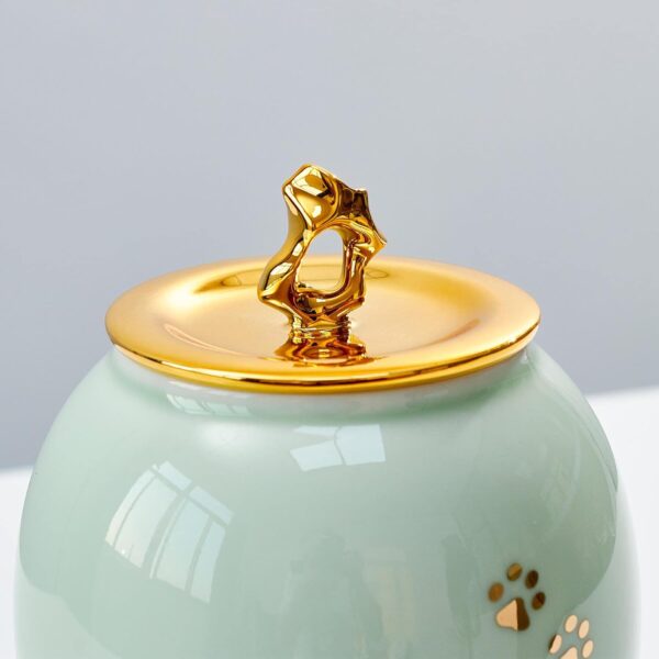 Medium Pet Urns for Dogs Ashes, Ceramics Pet Urn for Dog Cat Ashes (Paw Prints) - Image 8