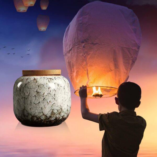 Small Urn for Human Ashes - Ceramic Decorative Token Funeral Mini Urns, for Adult, Child, and Pets, Honor Your Loved One Lost - Image 2