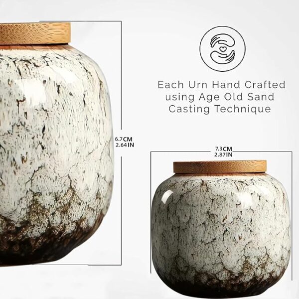 Small Urn for Human Ashes - Ceramic Decorative Token Funeral Mini Urns, for Adult, Child, and Pets, Honor Your Loved One Lost - Image 6