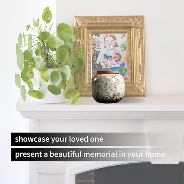 Small Urn for Human Ashes - Ceramic Decorative Token Funeral Mini Urns, for Adult, Child, and Pets, Honor Your Loved One Lost - Image 4