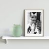 Cat Urn Dog Urn Sized 3.2x2.9 and 4.9x4.25. A Smiley-Cat Pet Urn with a Memoria Card.Cat Urns for Ashes for Your Pet (12 cu/in, Green) - Image 2
