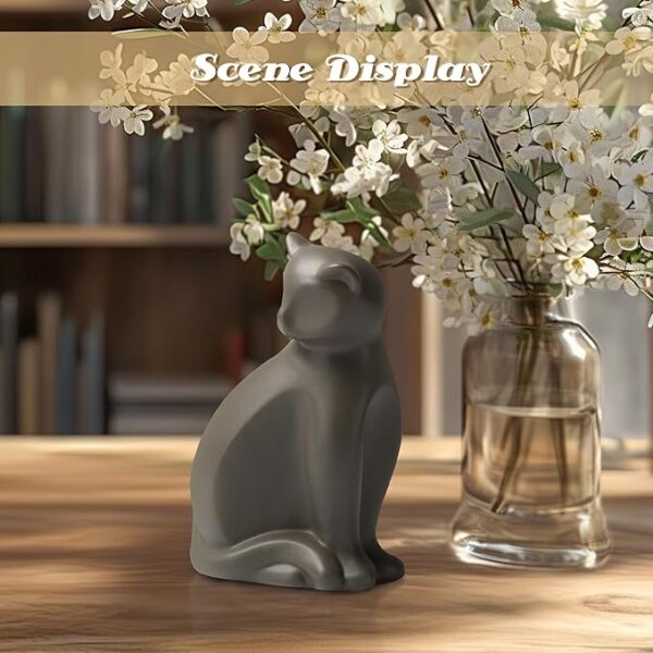 Pet Urns for Cats, Elegant Ceramics Cremation Keepsake for Pet Ashe, Gray Memorial Funeral Caskets with Seal Kit as Gifts for Friends Who Lost Kittens (10lbs) - Image 2