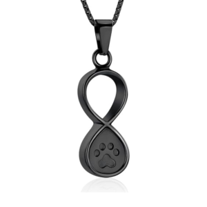 Infinity Love Pet Cremation Jewelry for Ashes of Dog/Cat Funeral Keepsake Urn Necklace Pendant Memorial Jewellery