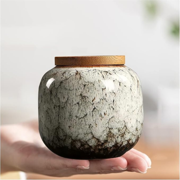 Small Urn for Human Ashes - Ceramic Decorative Token Funeral Mini Urns, for Adult, Child, and Pets, Honor Your Loved One Lost